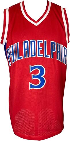 Allen Iverson Philadelphia Signed Red Basketball Jersey BAS in Saudi Arabia