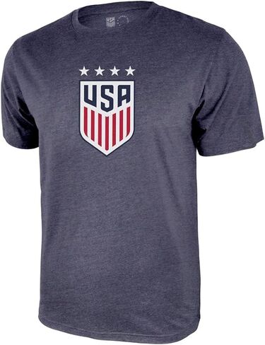 Icon Sports تيشيرت كرة القدم الأمريكية لكرة القدم USWNT Soccer 4 Stars من القطن - شعار Soild - جلد رمادي in Kuwait