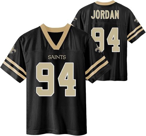 كاميرون جوردان نيو أورليانز القديسين الأسود #94 اتحاد كرة القدم الأميركي للأطفال الشباب 4-20 اسم ورقم الفريق لون الفريق لاعب المنزل جيرسي in Saudi Arabia