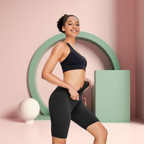 Bike Shorts High Waisted Fitness Pants Gym Running Volleyball Stretch Shorts in Saudi Arabia