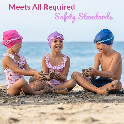 Limmys Kids Swimming Goggles Anti-fog with Adjustable Strap, Flexible Nose Bridge & UV Protection with Protection Case in Saudi Arabia