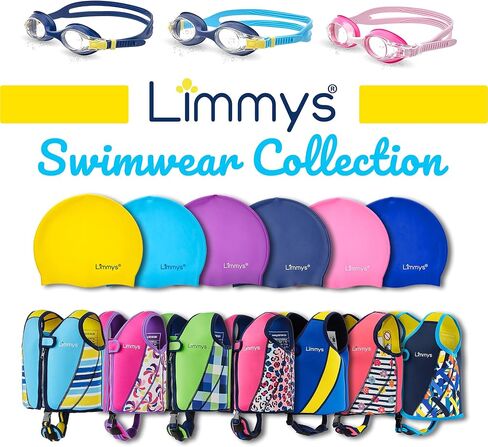 Limmys Kids Swimming Goggles Anti-fog with Adjustable Strap, Flexible Nose Bridge & UV Protection with Protection Case in Saudi Arabia