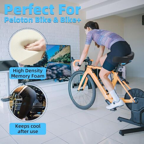 Extra Wide Noseless Bike seat Cushion for Men Women Memory Foam Filling Large Bike Saddle Ventilation Water Proof Bicycle Seat Cushion for Peloton Bikes MountainBikes Exercise Bikes City Bikes in Saudi Arabia
