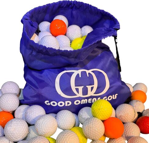 Recycled Used Practice/Range/Hit Away Golf Balls, Pack of 50 or 100 (100 Pack Includes Free Drawstring Ball Bag Backpack) in Saudi Arabia
