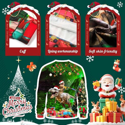 Ugly Christmas Sweatshirt Men Women Funny Family Christmas Sweatshirt Funny Abs Pattern Print Pullover Xmas Top in Saudi Arabia