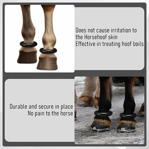 Outus 2 جهاز كمبيوتر شخصى حلقة Fetlock المطاطية مع إغلاق النايلون أحذية حماية Fetlock لركوب الخيل الإقبال أحذية حماية سوداء لإدارة الجروح وعلاج خراج التهاب الصفيحة in Saudi Arabia