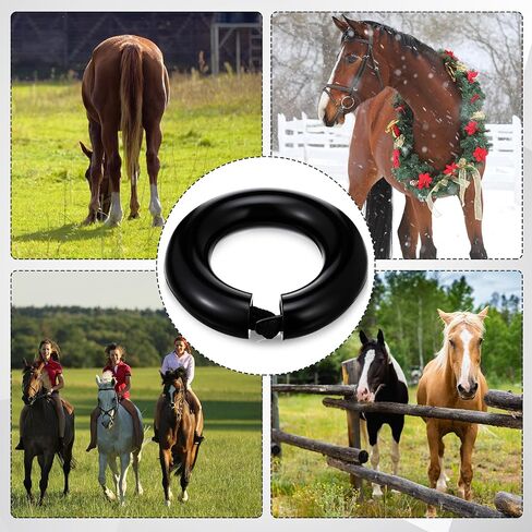 Outus 2 جهاز كمبيوتر شخصى حلقة Fetlock المطاطية مع إغلاق النايلون أحذية حماية Fetlock لركوب الخيل الإقبال أحذية حماية سوداء لإدارة الجروح وعلاج خراج التهاب الصفيحة in Saudi Arabia