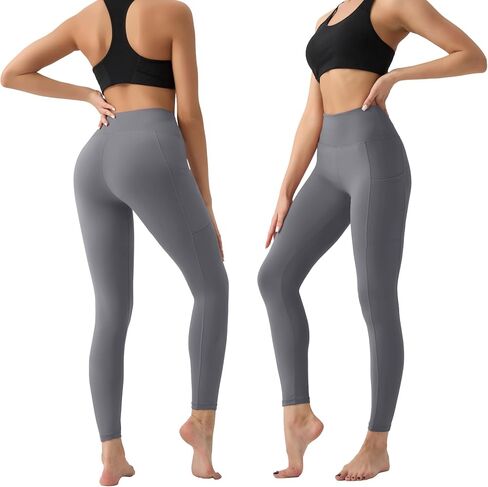 Fleece Lined Warm Leggings for Women with Pockets Windproof Thermal Winter Yoga Pants High Waisted Tights Hiking in Saudi Arabia