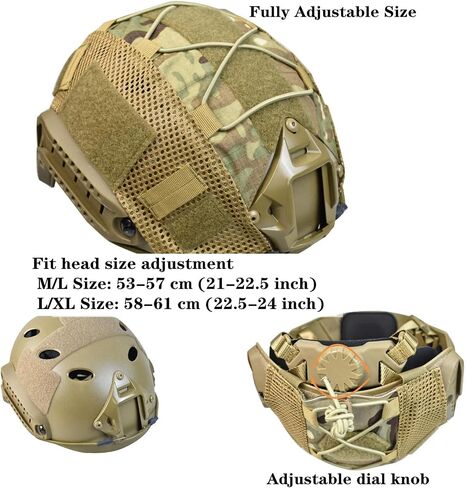 مجموعة خوذة Airsoft السريعة خوذة كرات الطلاء التكتيكية مع سماعة الرأس العسكرية وغطاء الخوذة وسادة واقية من إسفنج الذاكرة مقاس قابل للتعديل للبالغين والمراهقين in Saudi Arabia