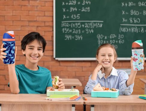 كم لطيف لOwala Kids FreeSip 16oz، غطاء سميك من النيوبرين متوافق مع Owala 16oz، غطاء مقاوم للخدش لزجاجة المياه للأولاد والبنات إلى المدرسة (الكرز والأقحوان، 16 أونصة) in Kuwait