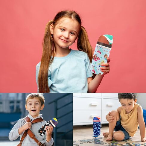 كم لطيف لOwala Kids FreeSip 16oz، غطاء سميك من النيوبرين متوافق مع Owala 16oz، غطاء مقاوم للخدش لزجاجة المياه للأولاد والبنات إلى المدرسة (الكرز والأقحوان، 16 أونصة) in Kuwait