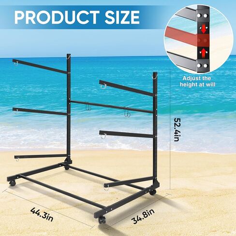 Kayak Storage Rack, Heavy Duty Freestanding Kayak Stands, Boat/Canoe/Paddleboard Holder, Space Saving Garage Organization System, Easy Roll Mobility for Indoor Outdoor Use in Saudi Arabia