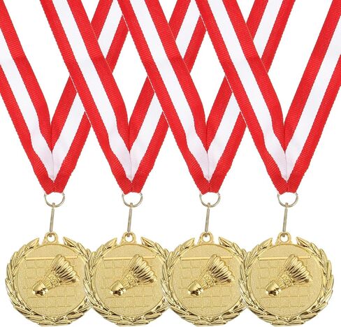 MECCANIXITY Badminton Medals Award Medals with Neck Ribbon for Team Sports Games Competitions Party Favors in Kuwait