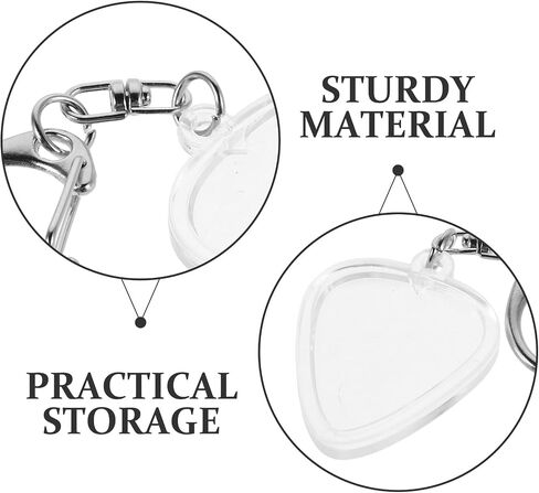 DOITOOL Guitar Pick Holder Keychain: Portable Clear Pick Storage Box, Perfect for Musicians And Guitar Players in Saudi Arabia