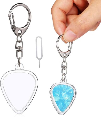 DOITOOL Guitar Pick Holder Keychain: Portable Clear Pick Storage Box, Perfect for Musicians And Guitar Players in Saudi Arabia