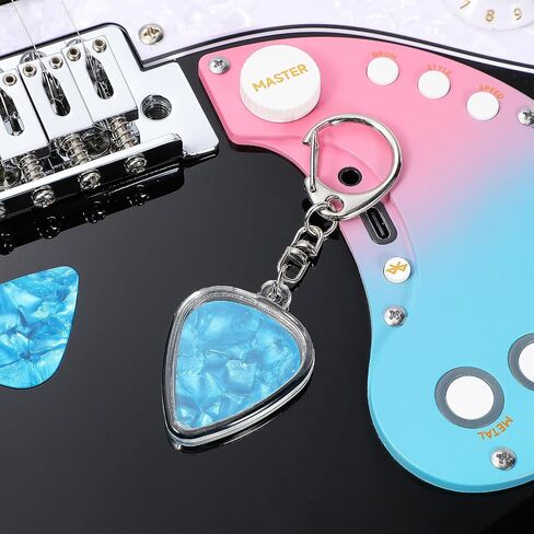 DOITOOL Guitar Pick Holder Keychain: Portable Clear Pick Storage Box, Perfect for Musicians And Guitar Players in Saudi Arabia