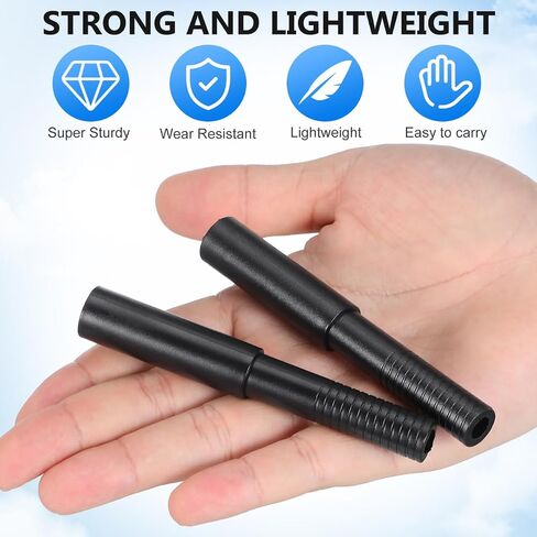 NOLITOY 2 Pcs Golf Shaft Extension, 0.6in Golf Club Extension Rod Graphite Shaft for Iron Wood Putter Accessories (Black) in Saudi Arabia