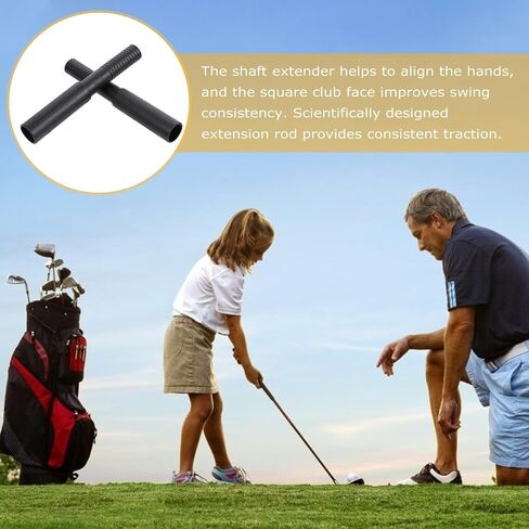 NOLITOY 2 Pcs Golf Shaft Extension, 0.6in Golf Club Extension Rod Graphite Shaft for Iron Wood Putter Accessories (Black) in Saudi Arabia