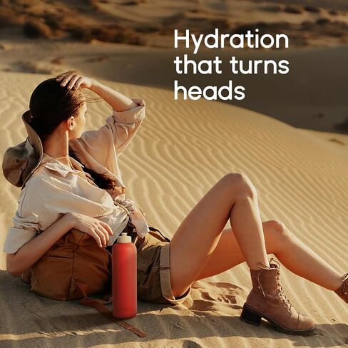 Sports Water Bottle - Soft-Touch Squeezable Body with One-Hand Spout- Lightweight, No Spill Water Bottle, for Gym, Cycling & Outdoor Uses - BPA Free - Water Bottles for Active Lifestyles - 24oz in Saudi Arabia