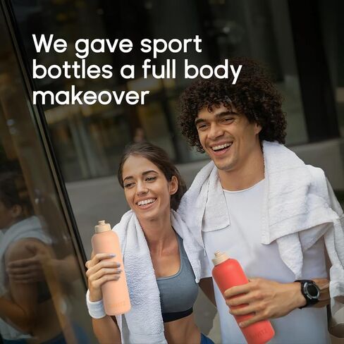 Sports Water Bottle - Soft-Touch Squeezable Body with One-Hand Spout- Lightweight, No Spill Water Bottle, for Gym, Cycling & Outdoor Uses - BPA Free - Water Bottles for Active Lifestyles - 24oz in Saudi Arabia