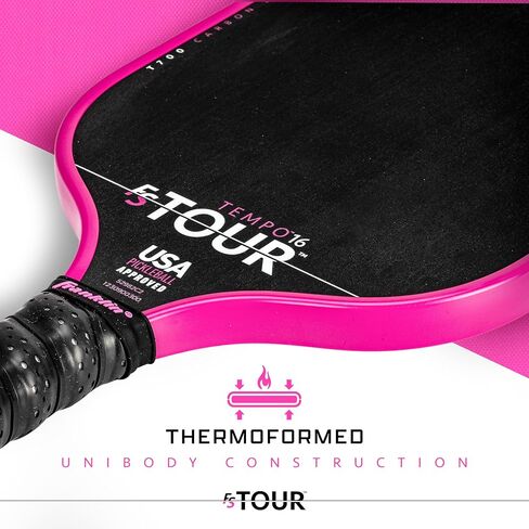 مجموعة مجداف Franklin Sports Pro Pickleball - مجداف من ألياف الكربون من سلسلة FS Tour، غطاء + ممحاة - 14 مم + 16 مم in Saudi Arabia