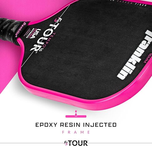 مجموعة مجداف Franklin Sports Pro Pickleball - مجداف من ألياف الكربون من سلسلة FS Tour، غطاء + ممحاة - 14 مم + 16 مم in Saudi Arabia