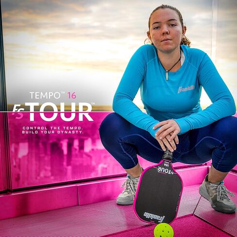 مجموعة مجداف Franklin Sports Pro Pickleball - مجداف من ألياف الكربون من سلسلة FS Tour، غطاء + ممحاة - 14 مم + 16 مم in Saudi Arabia