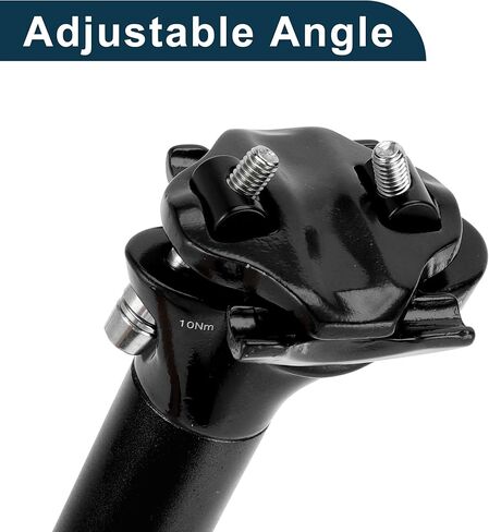 Bike Seat Posts Adjustable Angle Bike Saddle Post Seat Tube Black 1 Pc 30.9x500mm Aluminum Alloy in Saudi Arabia