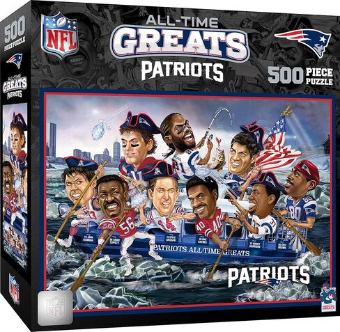 MasterPieces 500 Piece Sports Jigsaw Puzzle for Adults - NFL New England Patriots All-Time Greats - 15x21" in Saudi Arabia