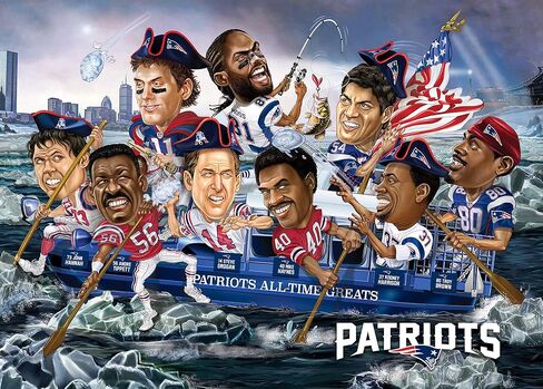 MasterPieces 500 Piece Sports Jigsaw Puzzle for Adults - NFL New England Patriots All-Time Greats - 15x21" in Saudi Arabia