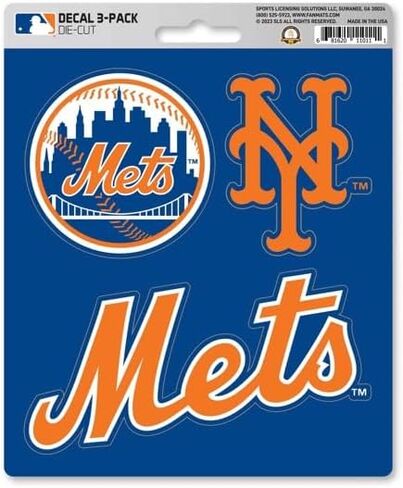 ملصق FANMATS 39334 New York Mets 3 قطع in Saudi Arabia