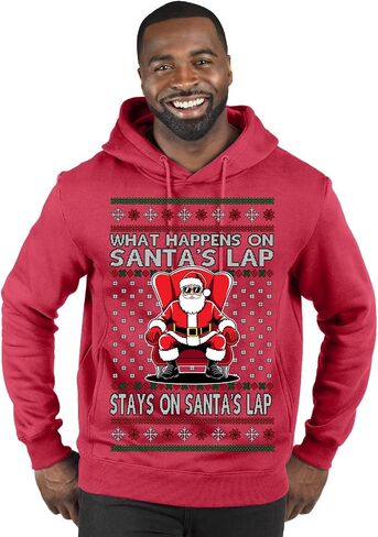 Wild Bobby What Happens on Santa's Lap Stays on Santa's Lap Funny Ugly Christmas Sweater Premium Hoodie Sweatshirt in Saudi Arabia