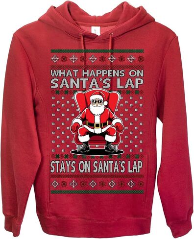 Wild Bobby What Happens on Santa's Lap Stays on Santa's Lap Funny Ugly Christmas Sweater Premium Hoodie Sweatshirt in Saudi Arabia