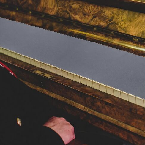 Piano Keyboard Cover, Piano Keyboard Dust Cover, Fabric Key Covers Cloth, High Technology Fabric Key Covers, Fits Upright Piano, Electric Piano, Gray in Saudi Arabia