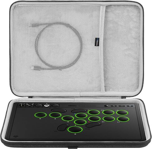 حقيبة حمل للسفر ذات غلاف صلب من GEEKRIA متوافقة مع وحدة التحكم Razer Kitsune / 8BitDo لجميع الأزرار (رمادي داكن) in Saudi Arabia