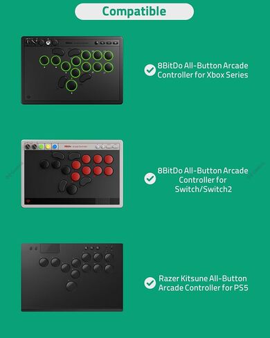 حقيبة حمل للسفر ذات غلاف صلب من GEEKRIA متوافقة مع وحدة التحكم Razer Kitsune / 8BitDo لجميع الأزرار (رمادي داكن) in Saudi Arabia