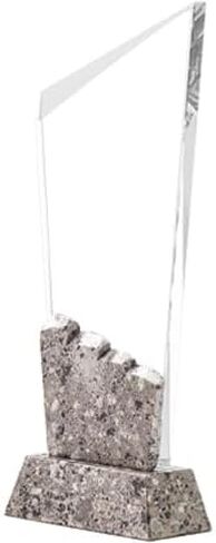 9 "جائزة الكريستال المخصصة Stonecutter Marble Base Crystal مع نقش شخصي in Saudi Arabia