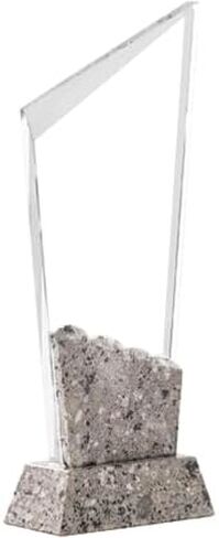 9 "جائزة الكريستال المخصصة Stonecutter Marble Base Crystal مع نقش شخصي in Saudi Arabia