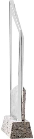 9 "جائزة الكريستال المخصصة Stonecutter Marble Base Crystal مع نقش شخصي in Saudi Arabia