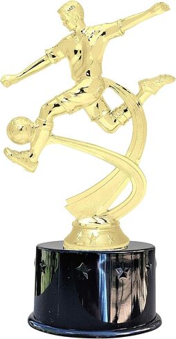 Express Medals Soccer Boys Male Award Trophy Party Favor Gift Prize Including 4 Gold Color Decals to Custom Personalize The Black Round Base in Saudi Arabia