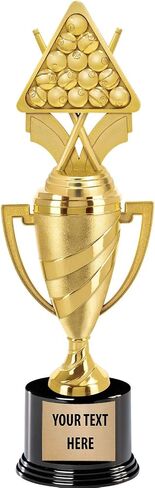 Billiards Trophy, 13" Gold Cup Billiards Pool Trophies with Custom Engraving Prime in Saudi Arabia