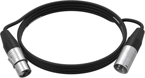كابل ميكروفون ستيريو PRORECK بطول 15 قدم - XLR ذكر إلى 1/4 بوصة TRS، موصلات Neutrik Rean، 24 AWG، مثالي لتطبيقات المسرح والاستوديو والصوت المباشر (PRS-XLRM-TRS/15FT) in Kuwait