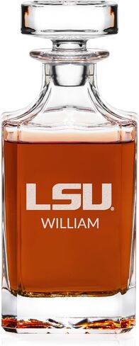 Lifetime Creations Personalized Alabama Whiskey Decanter Set with 2 Glasses - Engraved Crimson Tide Gifts for Men, Alumni, Football Fans - Made in USA - Dishwasher Safe in Saudi Arabia