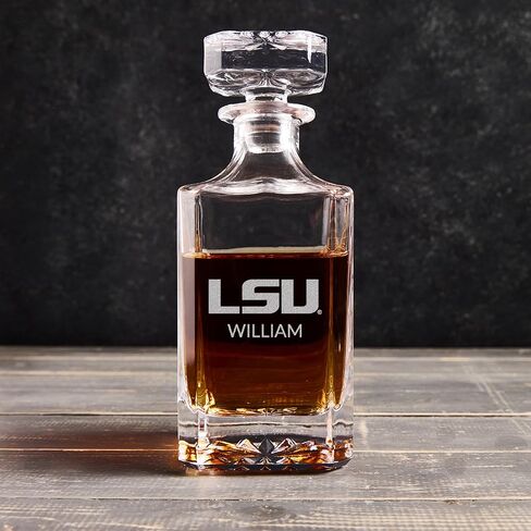 Lifetime Creations Personalized Alabama Whiskey Decanter Set with 2 Glasses - Engraved Crimson Tide Gifts for Men, Alumni, Football Fans - Made in USA - Dishwasher Safe in Saudi Arabia