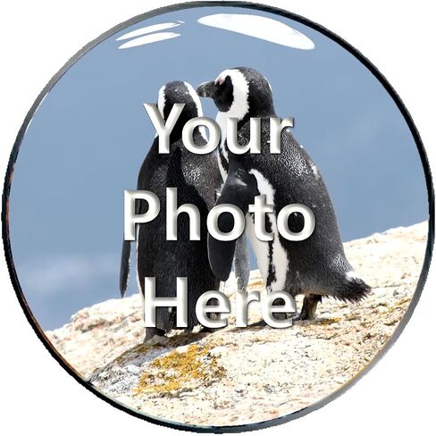 Photo Golf Ball Marker - Silver Regular Sized Ball Maker - Slightly Over 1"" Diameter Ball Marker Customized with Your Photo in Saudi Arabia