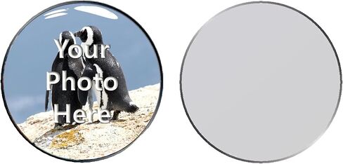 Photo Golf Ball Marker - Silver Regular Sized Ball Maker - Slightly Over 1"" Diameter Ball Marker Customized with Your Photo in Saudi Arabia