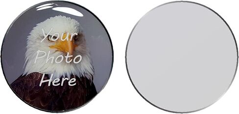 Photo Golf Ball Marker - Silver Regular Sized Ball Maker - Slightly Over 1"" Diameter Ball Marker Customized with Your Photo in Saudi Arabia