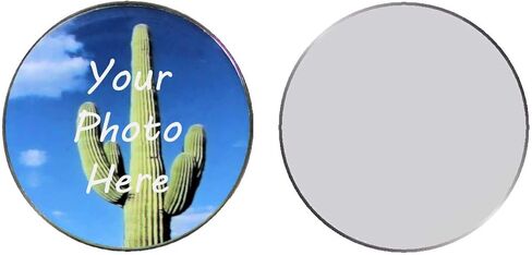 Photo Golf Ball Marker - Silver Regular Sized Ball Maker - Slightly Over 1"" Diameter Ball Marker Customized with Your Photo in Saudi Arabia