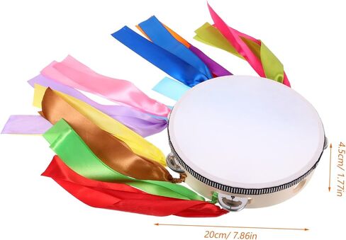 Tambourine for Adults Hand Drum Ribbons Musical Instrument for Ages in Saudi Arabia