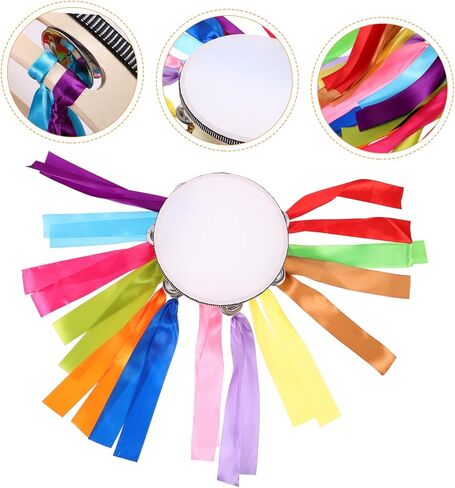 Tambourine for Adults Hand Drum Ribbons Musical Instrument for Ages in Saudi Arabia